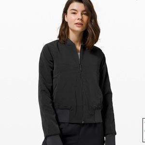 Lululemon Black Serene Travels Bomber Jacket